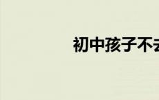 初中孩子不去上学怎么办