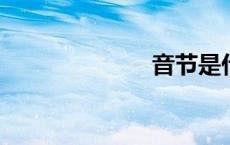 音节是什么意思
